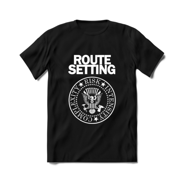 Camiseta de Escalada Boulder Route Setter Punk Setter Preta