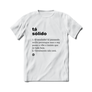 Camiseta de Escalada Boulder Route Setter Tá Sólido Branca