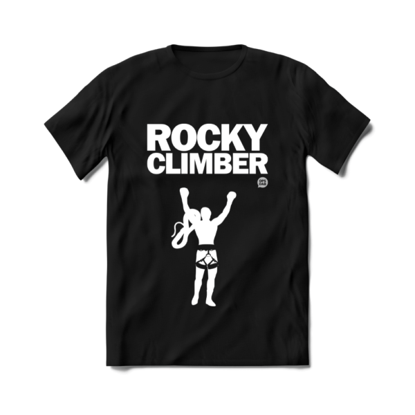 Camiseta de Escalada Boulder Route Setter Rocky Climber Lead Preta