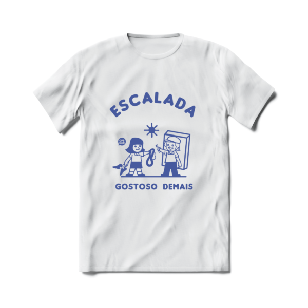 Camiseta de Escalada Boulder Route Setter Gostoso Demais Branca