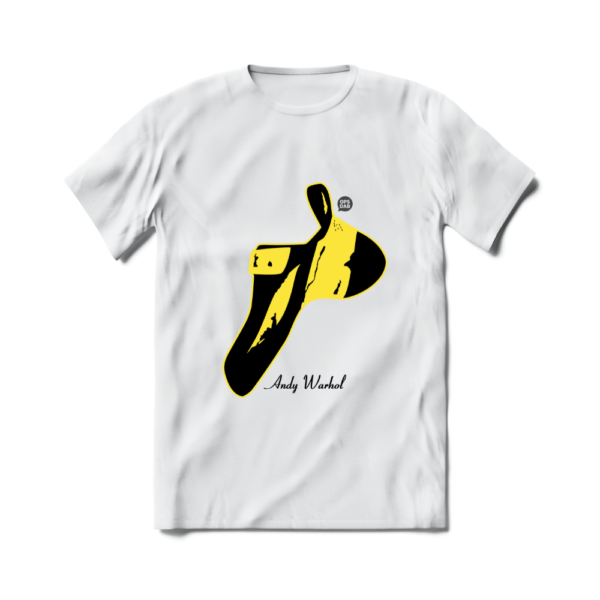 Camiseta de Escalada Boulder Route Setter Warhol Branca