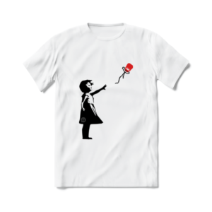 Camiseta de Escalada Menina com Magnésio Banksy Branca