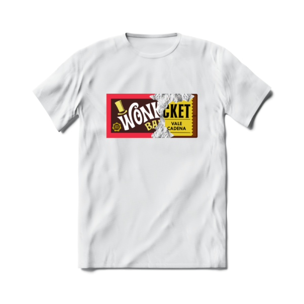 Camiseta de Escalada Boulder Route Setter Alerta Wonka Bar Vale Cadena Branca