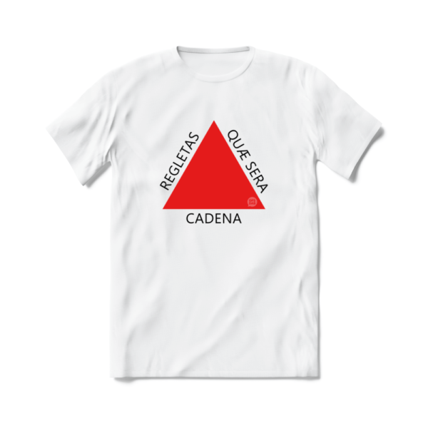 Camiseta de Escalada Boulder Regletas Quae Sera Cadena Branca