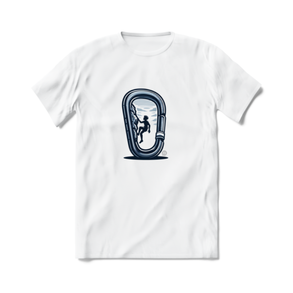 Camiseta de Escalada Mosquetão e Diversão Branca